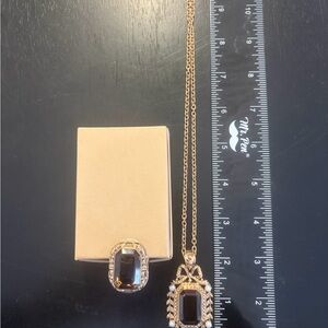 Nicky Butler Smoky Topaz, Pearl and Bronze necklace and ring